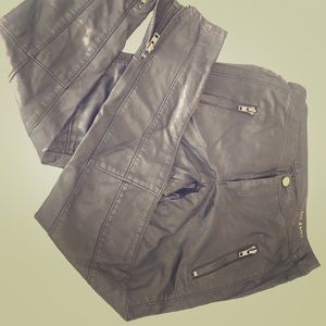 Black Moto-Style Leather pants size 27